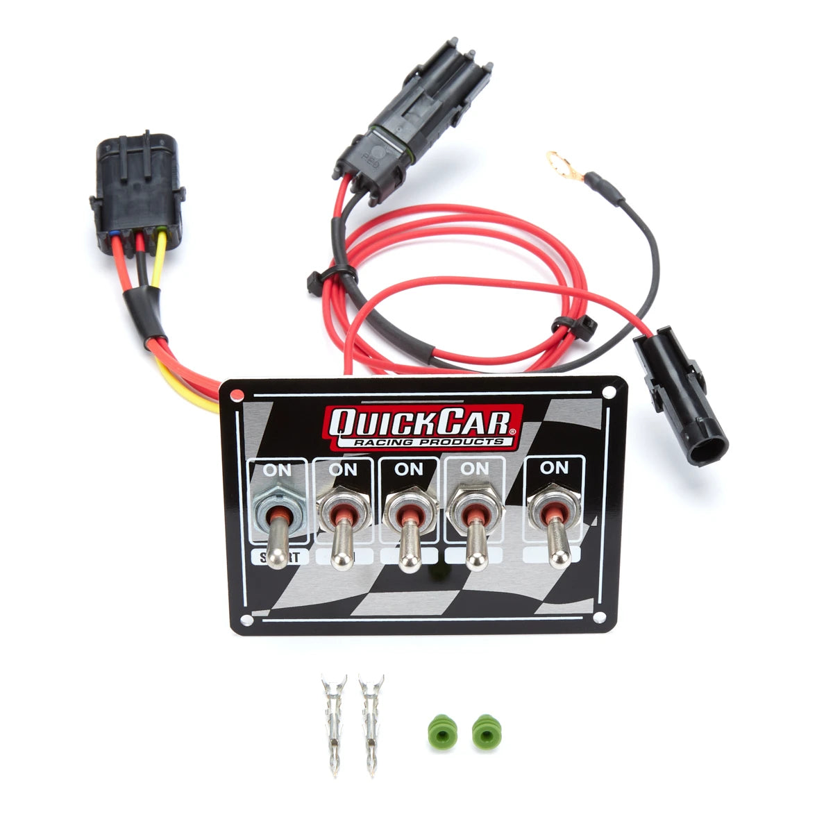 QuickCar Ignition Panel - Single Ing. w/Acc Switches Chck