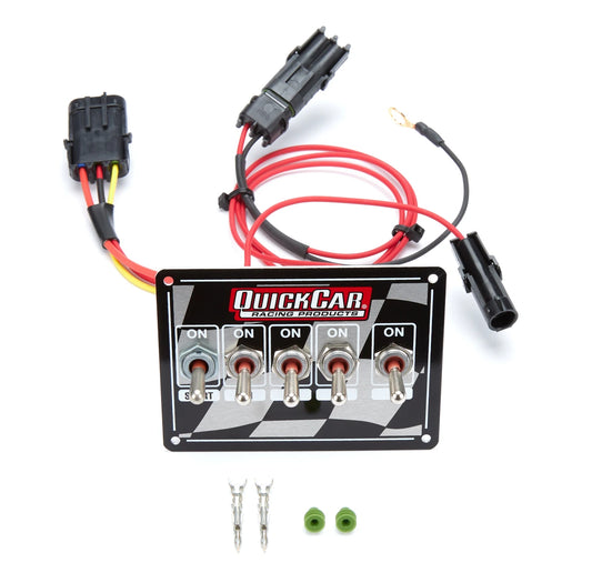QuickCar Ignition Panel - Single Ing. w/Acc Switches Chck