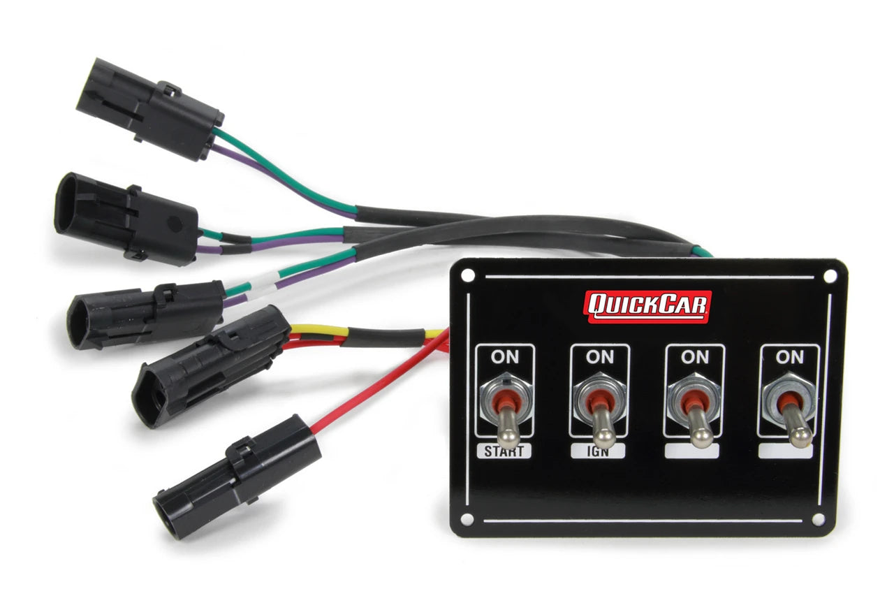 QuickCar Extreme Dual Magnetic Pickup 4 Switch Panel