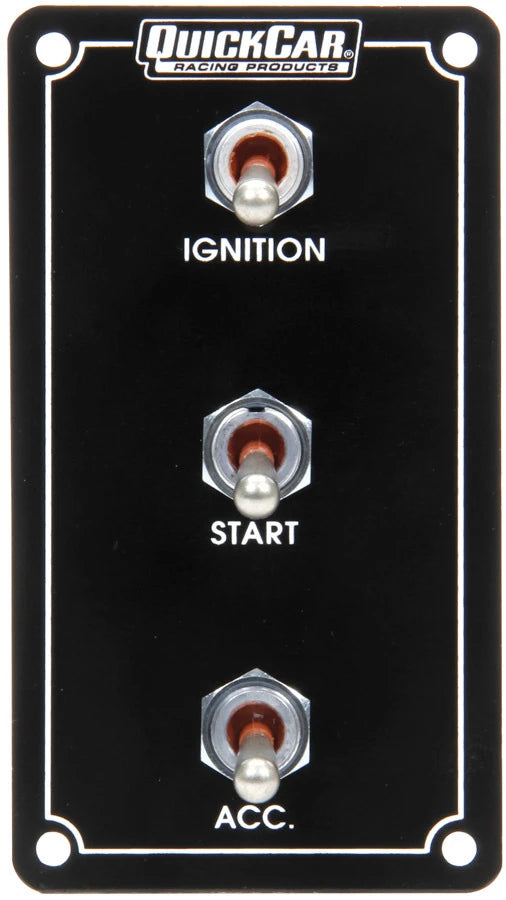 QuickCar Extreme Dual Ignition 3 Switch Vertical Panel