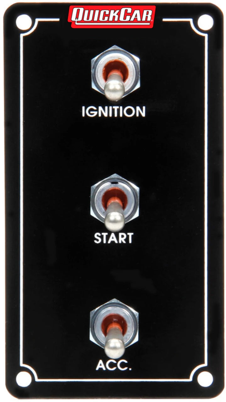 QuickCar Extreme Single Ignition 3 Switch Vertical Panel