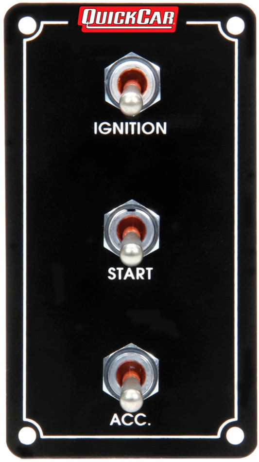 QuickCar Extreme Single Ignition 3 Switch Vertical Panel