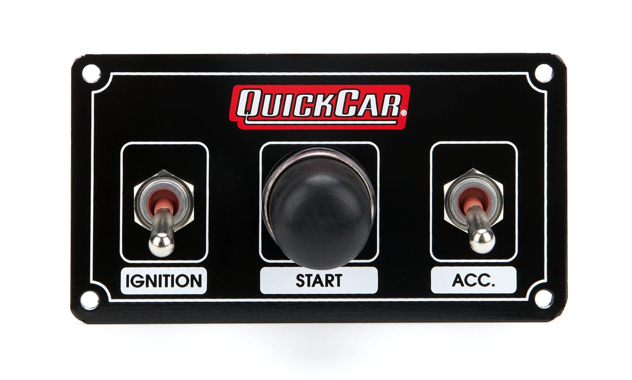 QuickCar Black Plate, 2 Micro Switches & 1 Button