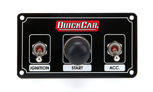 QuickCar Black Plate, 2 Micro Switches & 1 Button