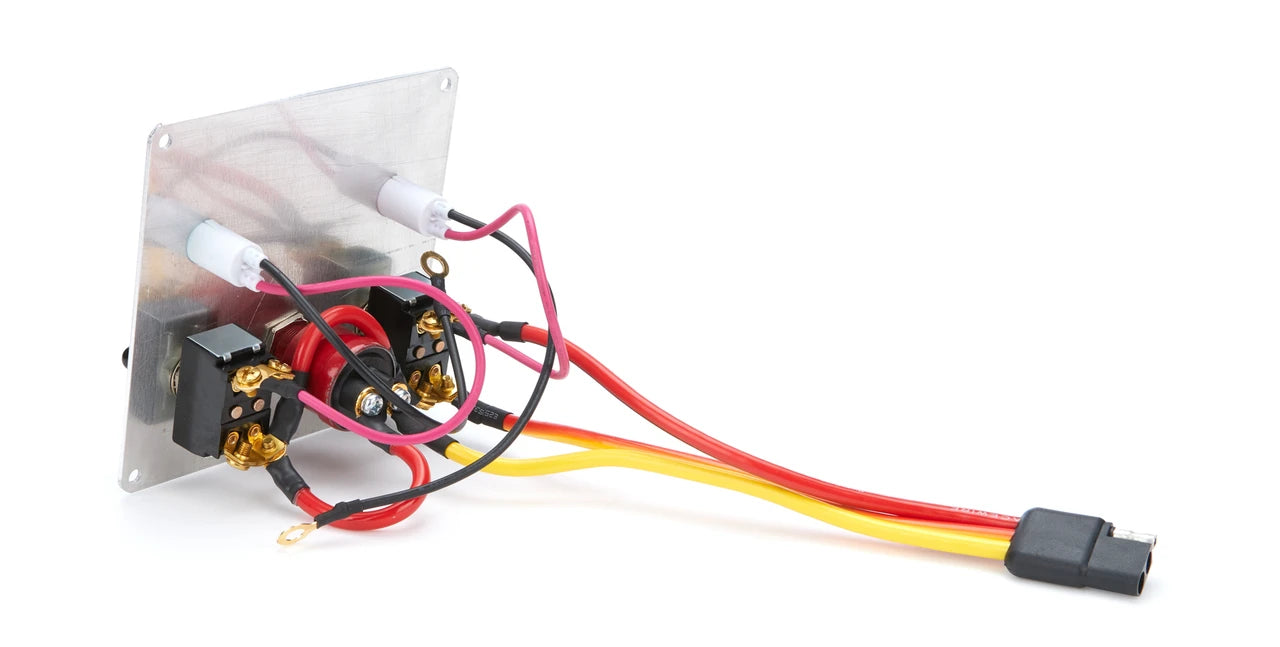 QuickCar Black Plate, 2 Switches & 1 Button w/Lights