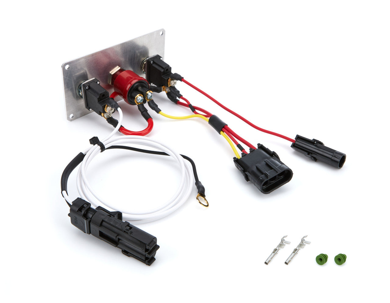 QuickCar Black Plate, 2 Switches & 1 Button w/3 Wheel Brake
