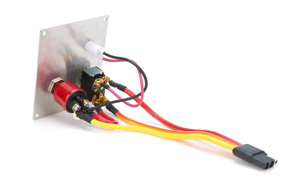 QuickCar Black Plate, 1 Switch & 1 Button w/light
