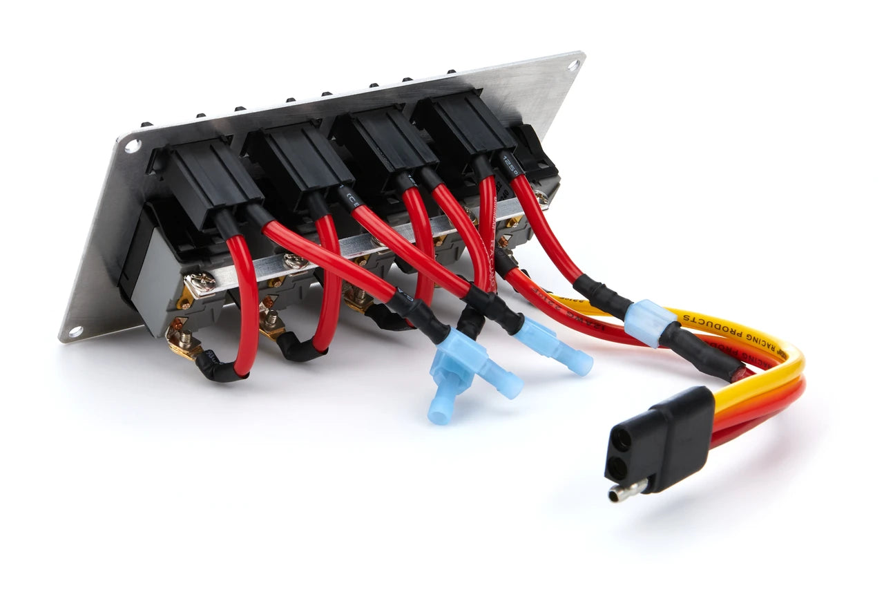 QuickCar Rocker Switches Fused with Flag Plate