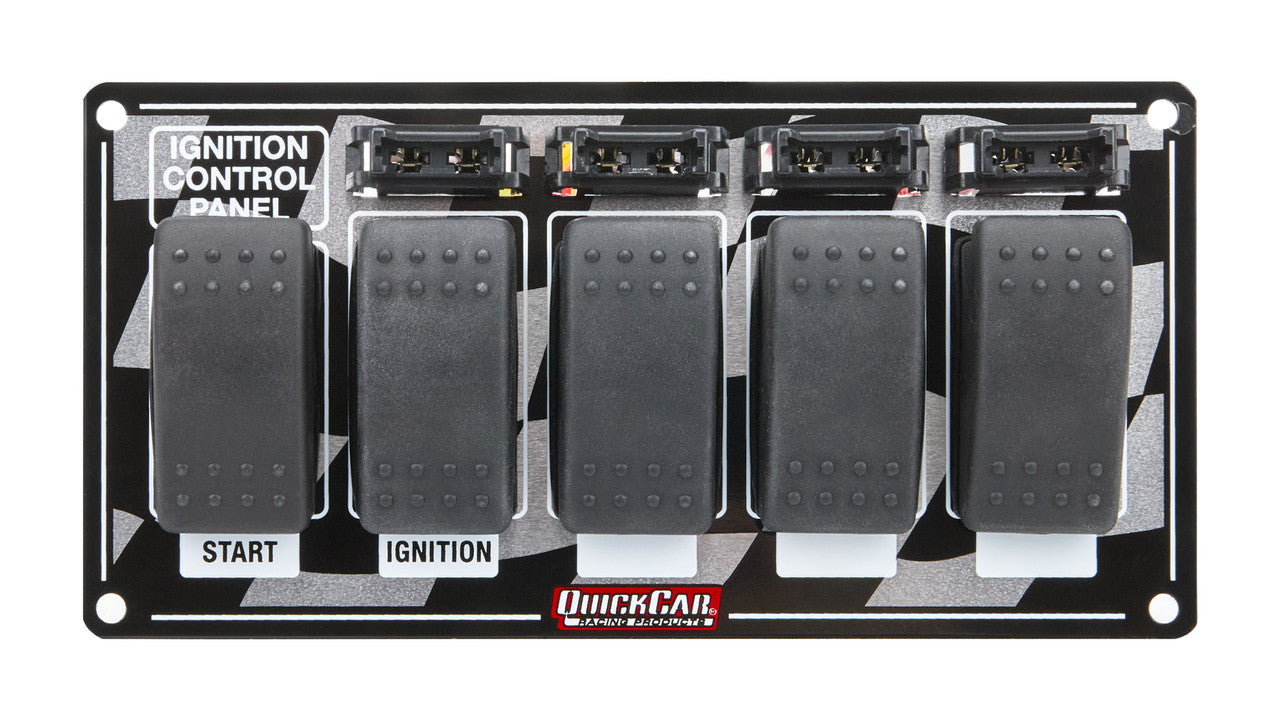 QuickCar Rocker Switches Fused with Flag Plate