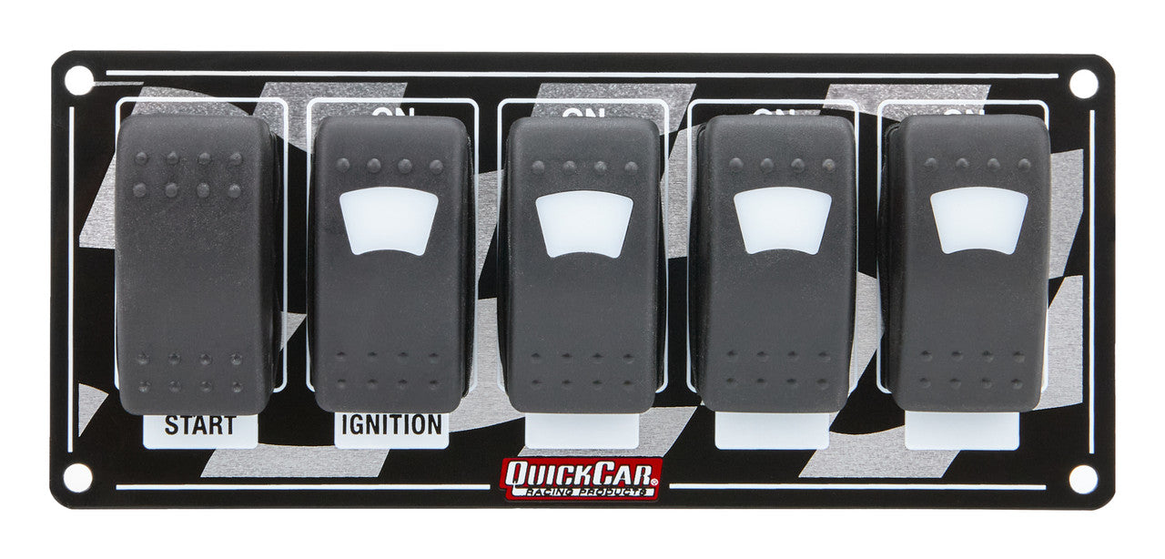 QuickCar Rocker Switches Lit w/Flag Plate
