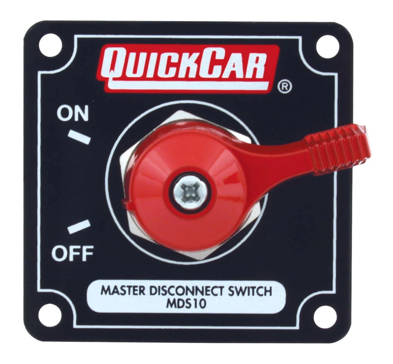QuickCar Alternator Master Disconnect Switch with Black Plate