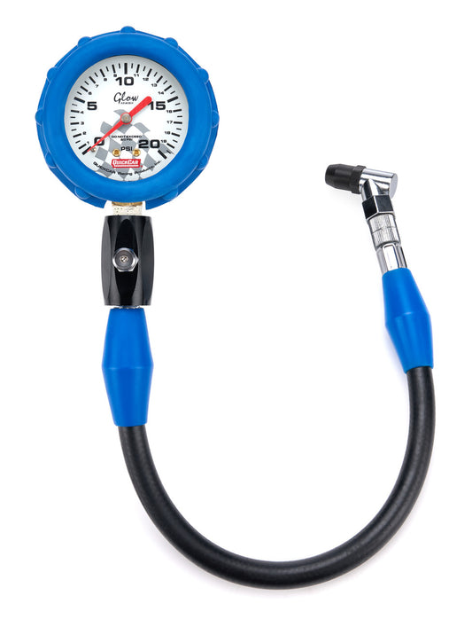 QuickCar 0-20 PSI Glow in the Dark Tire Pressure Gauge
