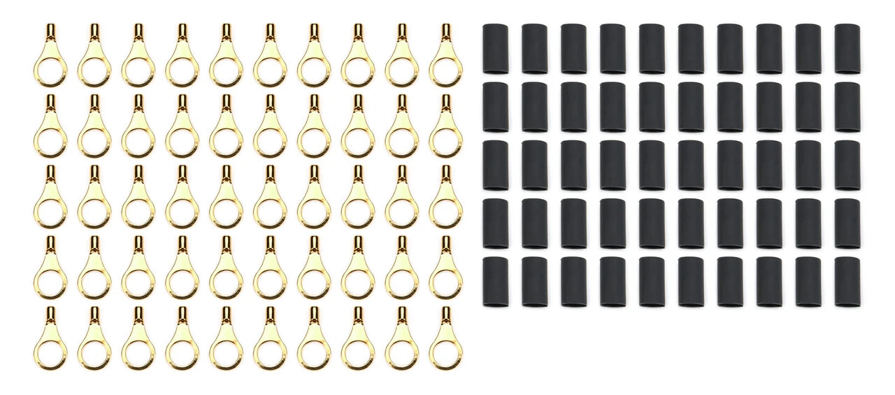 QuickCar 5/16" Ring Terminal 22-18 Ga. with heat shrink 50 Pack