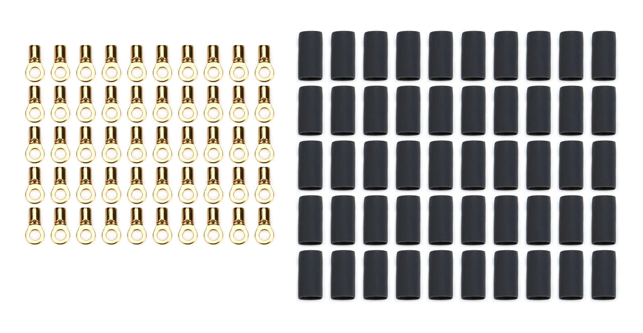 QuickCar #6 Ring Terminal 16-14 Ga. with heat shrink 50 Pack