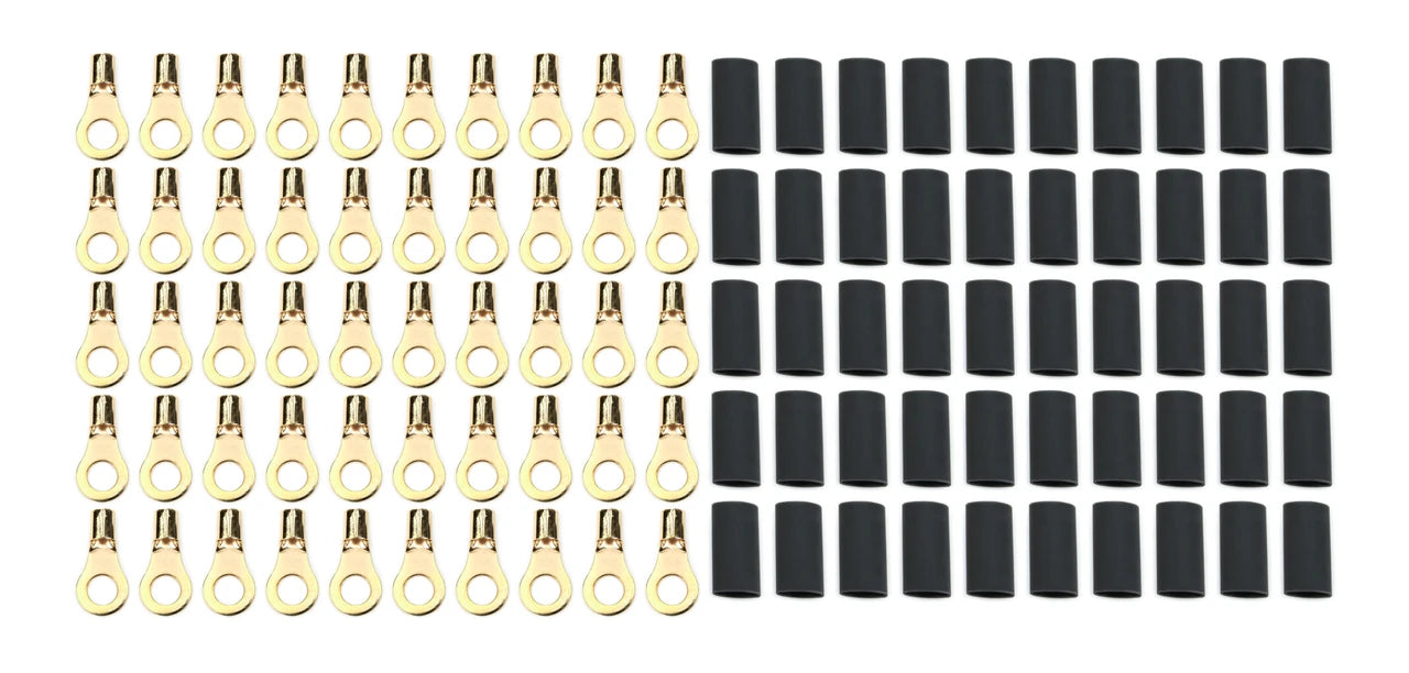 QuickCar 5/16" Ring Terminal 8 Ga. with heat shrink 50 Pack