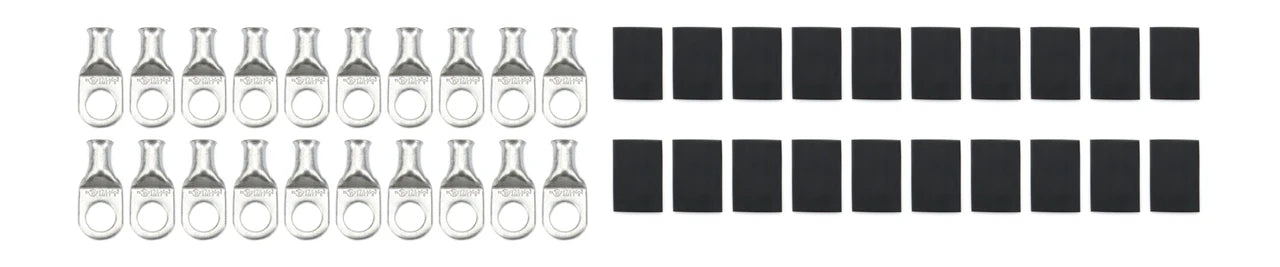 QuickCar Ring Terminal 4 Ga. 1/2" Hole with heat shrink 20 Pack