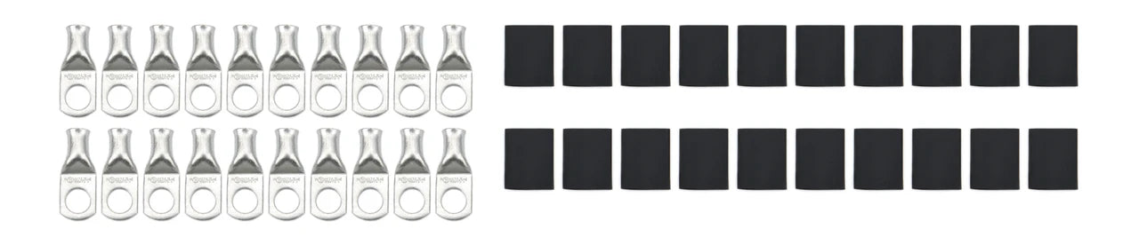 QuickCar Ring Terminal 2 Ga. 1/2" Hole with heat shrink 20 Pack