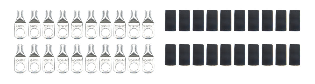 QuickCar Ring Terminal 8 Ga. 3/8" Hole with heat shrink 20 Pack