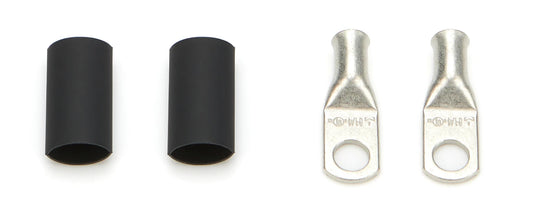 QuickCar Ring Terminals - 1/4" Eyelet, 6 Gauge Barrel with Heat Shrink, 20-Pack
