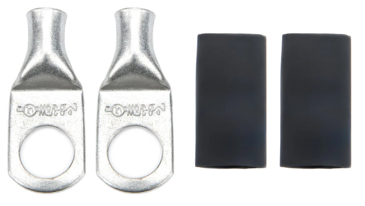 QuickCar Ring Terminals - 3/8" Eyelet, 6 Gauge Barrel with Heat Shrink, 20-Pack