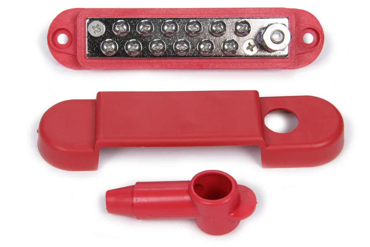 QuickCar Red Terminal Buss Bar w/Covers