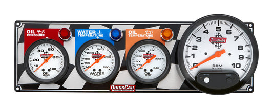 QuickCar Flag 3-1 Gauge Panel OP/WT/OT/5" Tach