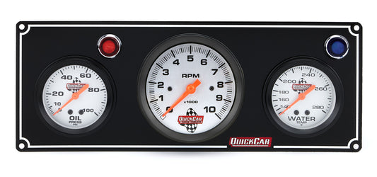 QuickCar Black 2-1 Gauge Panel OP/3"Tach/WT