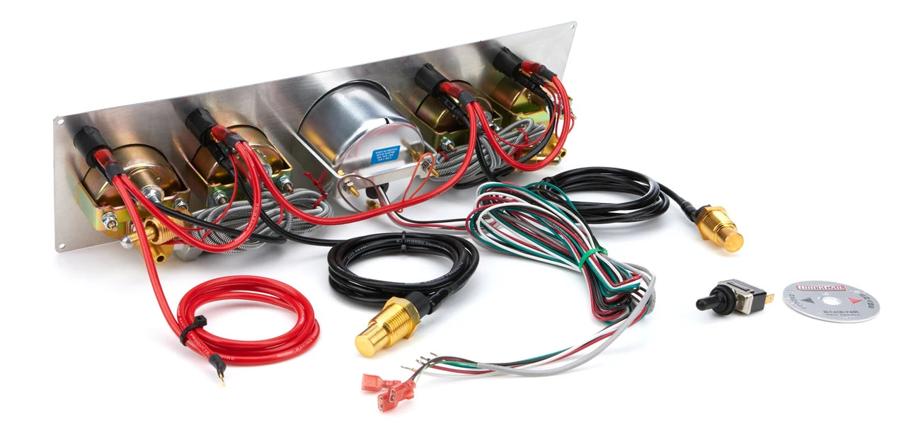 QuickCar 3-1 Gauge Panel w/Tach Black
