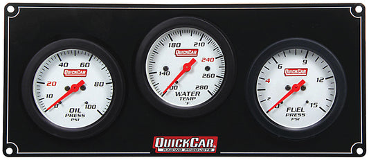 QuickCar Extreme 3 Gauge Panel OP/WT/FP