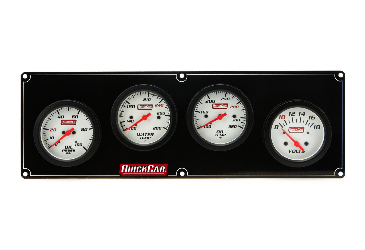 QuickCar 4 Gauge Extreme Panel OP/WT/OT/Volt
