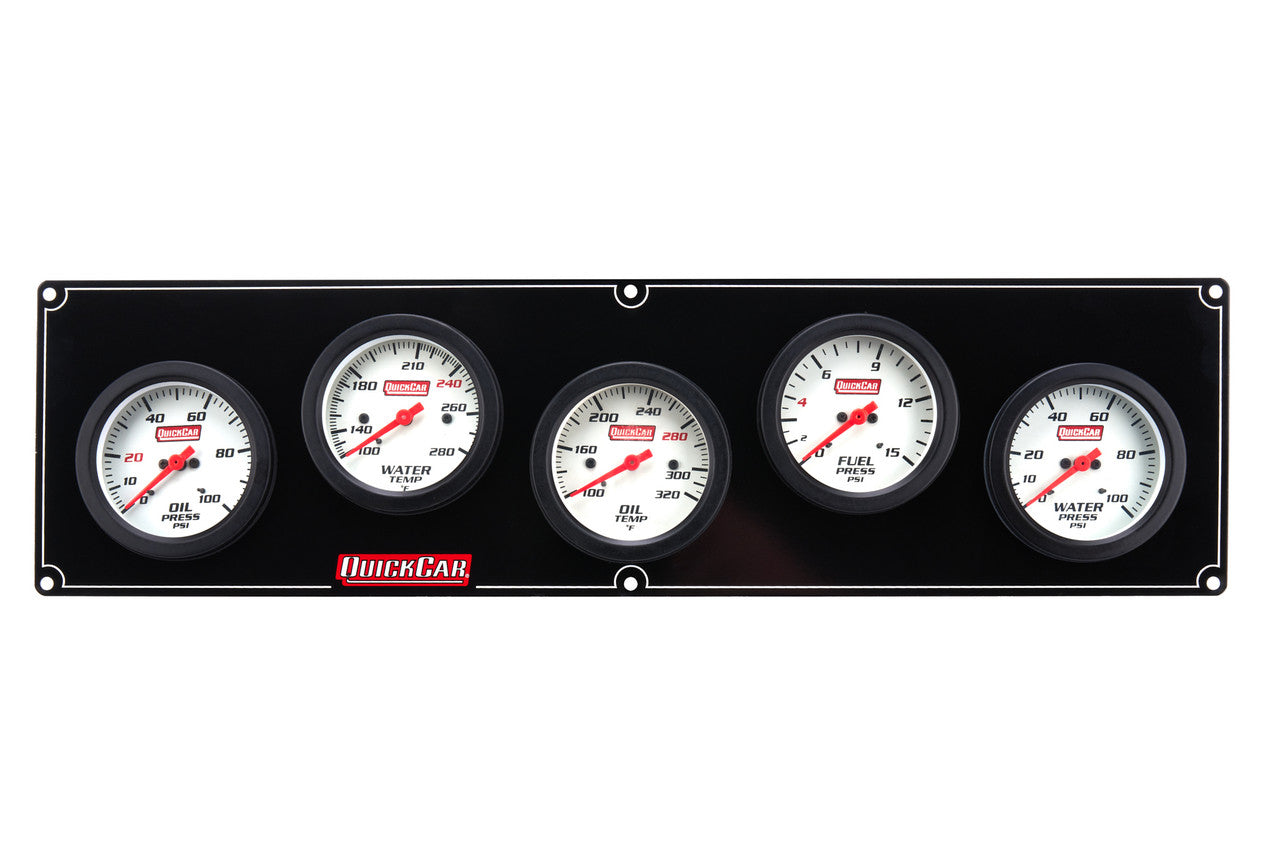 QuickCar 5 Gauge Extreme Panel OP/WT/OT/FP/WP