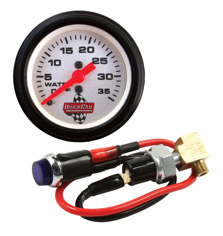 QuickCar Water Pressure Gauge with Warning Light