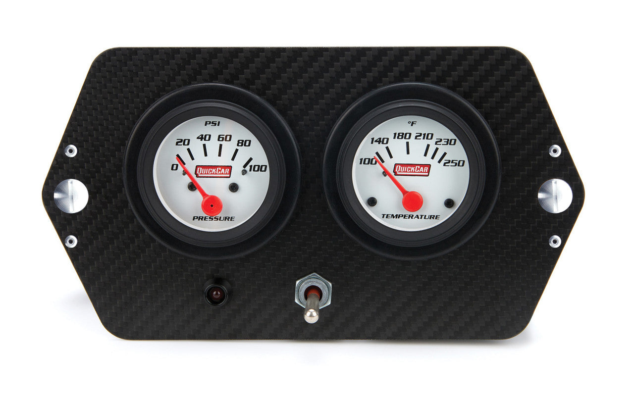 QuickCar Gauge Panel Sprint 2in w/Switch and Warning