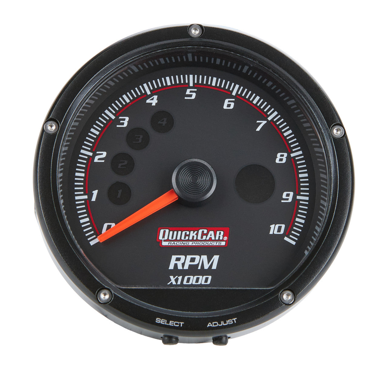 QuickCar Redline Black Multi-Recall Tachometer