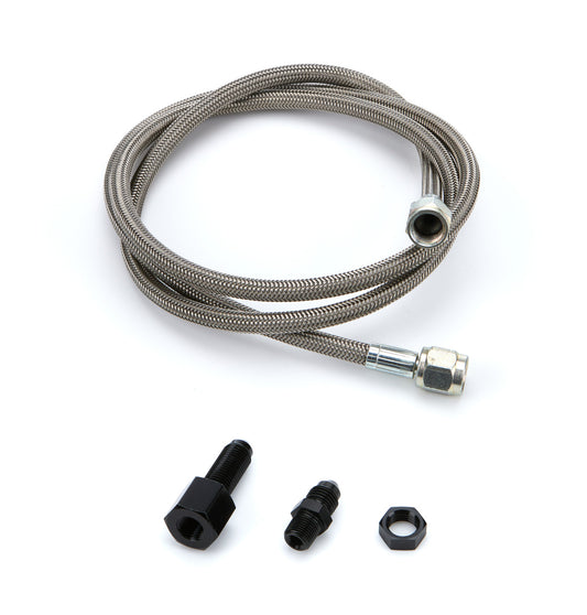 QuickCar Electric Pressure Gauge Line Kit 48" Steel Braided Line and fittings