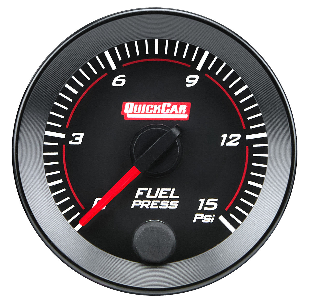 QuickCar RedLine Gauge - Fuel Pressure, 2-1/16", 0-15 PSI