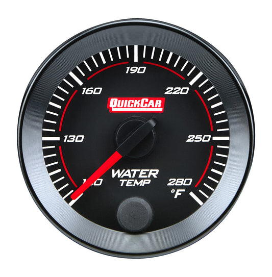 QuickCar RedLine Gauge - Water Temperature, 2-1/16", 100-280°F