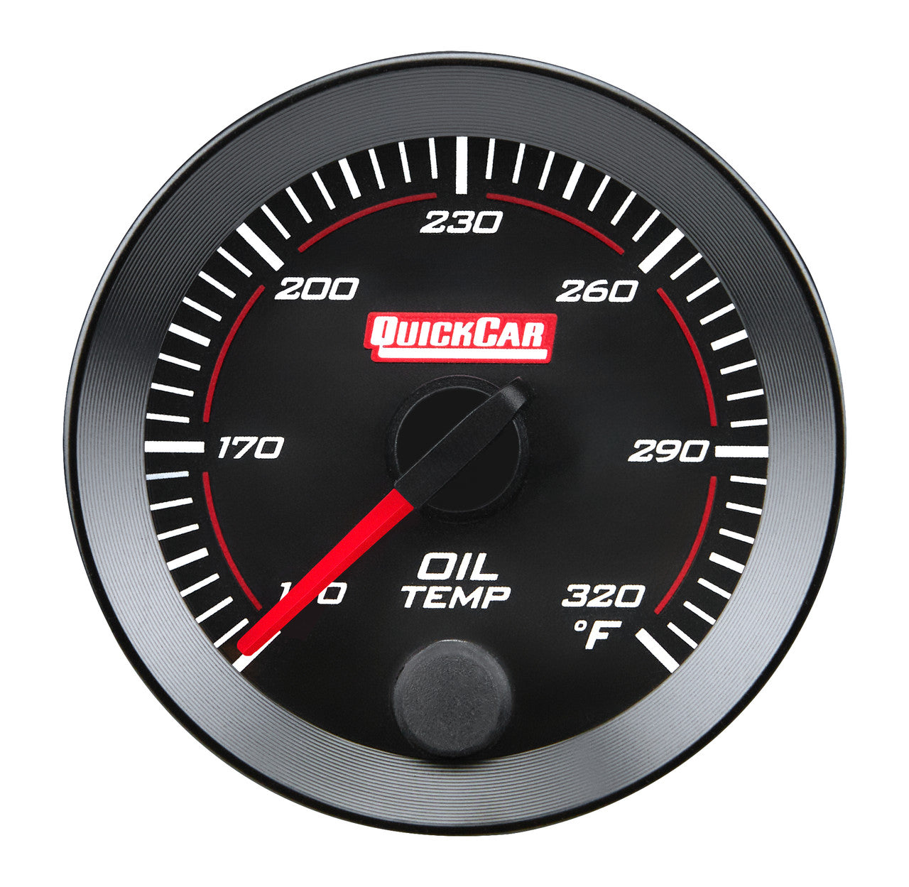 QuickCar RedLine Gauge - Oil Temperature, 2-1/16", 100-320°F
