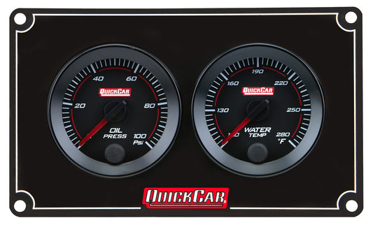 QuickCar RedLine Gauge Panel Gauge Panel - Black Plate, 2-1/16" OP/WT