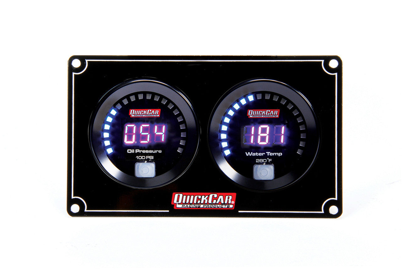 QuickCar Digital 2 Gauge Panel OP/WT