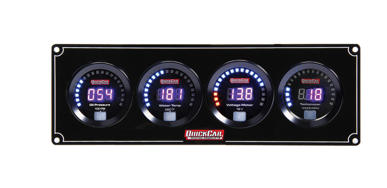 QuickCar Digital 3-1 Gauge Panel OP/WT/VT/Tach