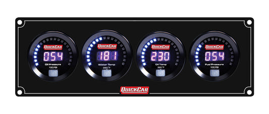 QuickCar Digital Gauge Panel - Black Plate, OP/WT/OT/FP100
