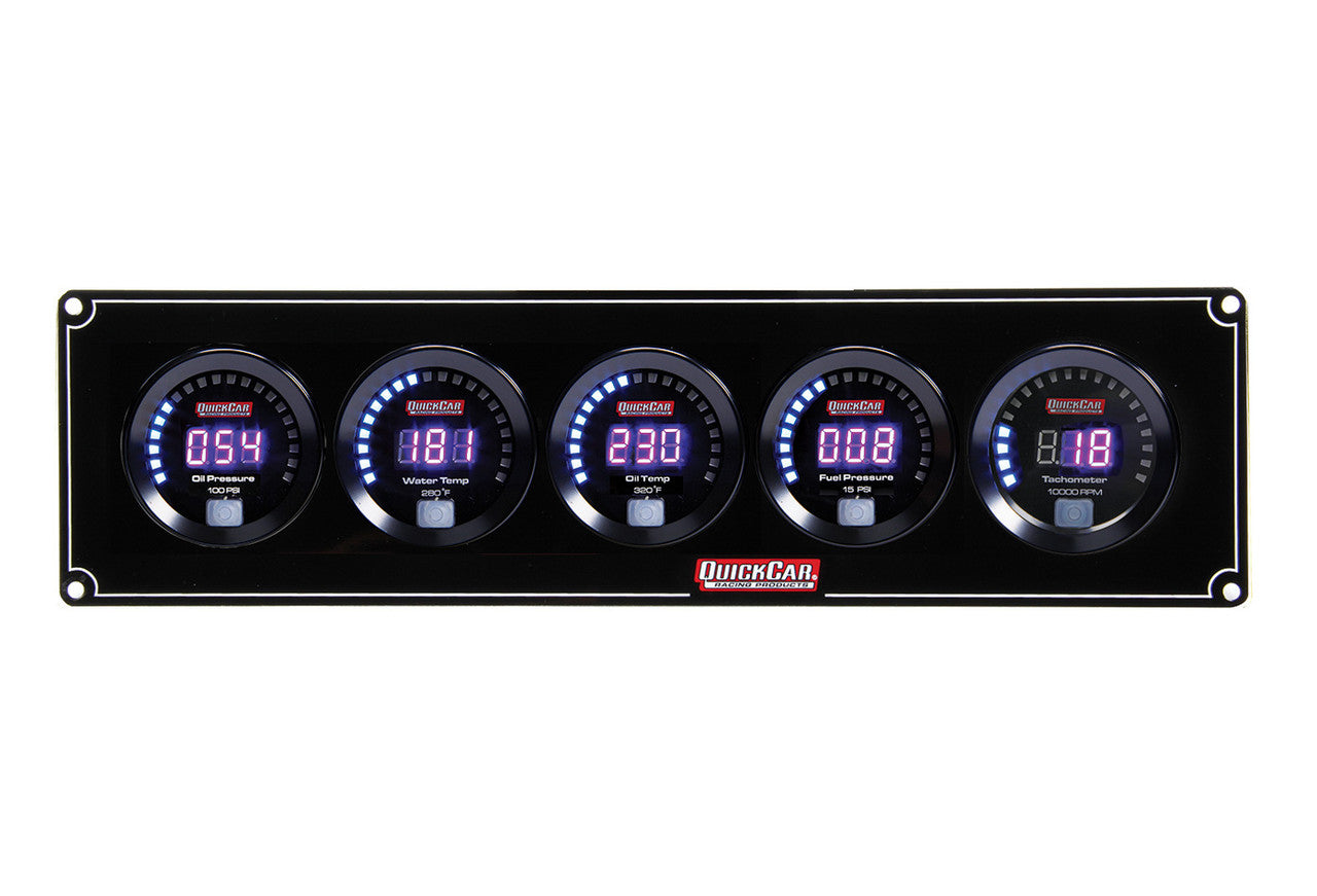 QuickCar Digital 4-1 Gauge Panel OP/WT/OT/FP/Tach