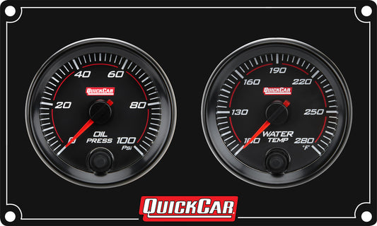 QuickCar Redline 2 Gauge Panel OP/WT