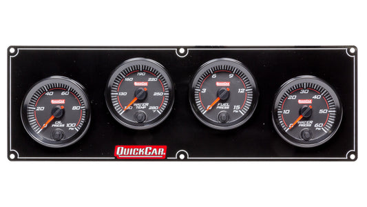 QuickCar Redline 4 Gauge Panel OP/WT/FP/WP