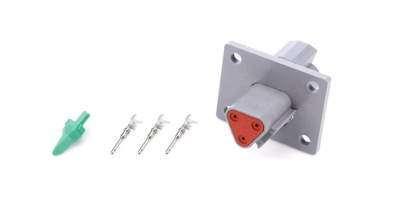 QuickCar 3 Pin DT Deutsch Recepticle with Flange