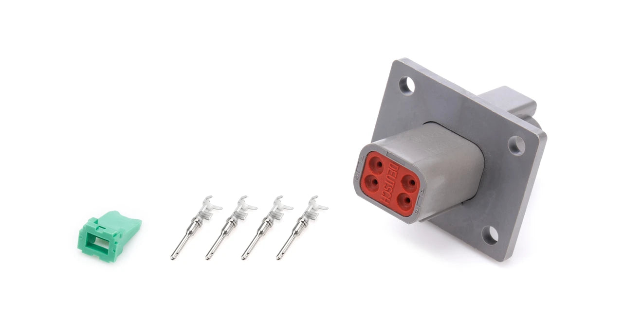 QuickCar 4 Pin DT Deutsch Recepticle with Flange