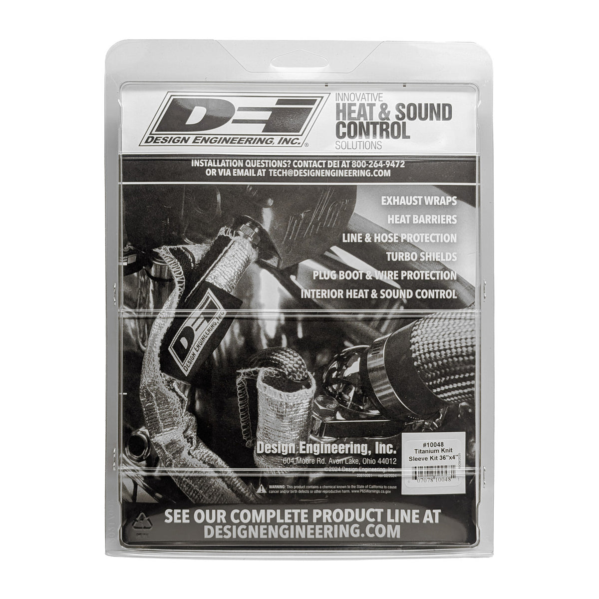 DEI Titanium 4in Knit Exhaust Sleeve - 36in