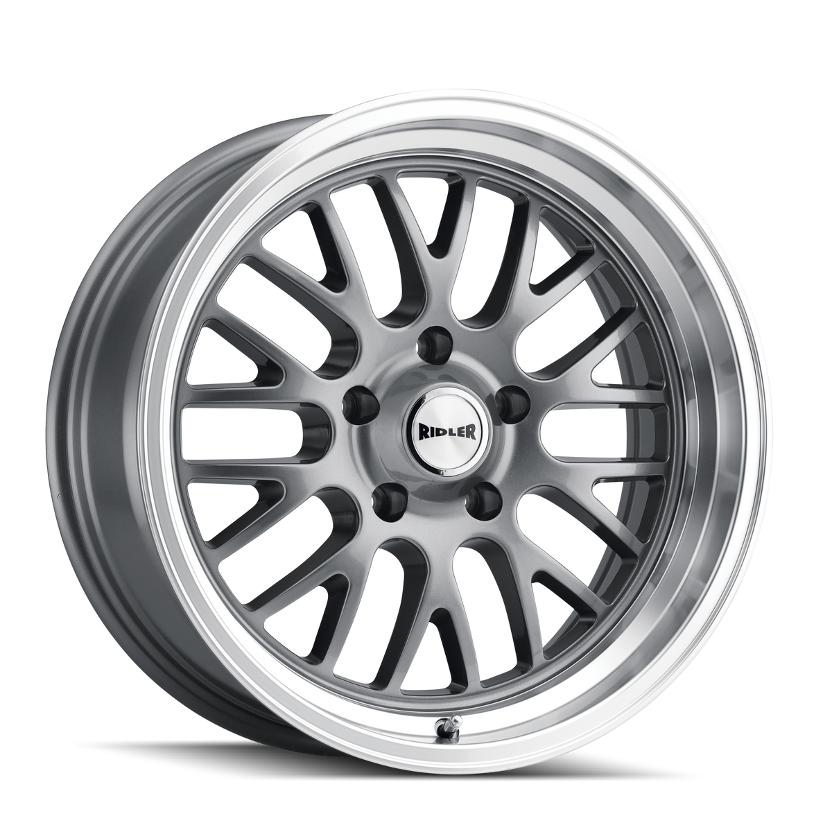 Ridler Wheels 607 20x10 5x120.65 0mm Grey with Machined Lip Wheel 607-2161G