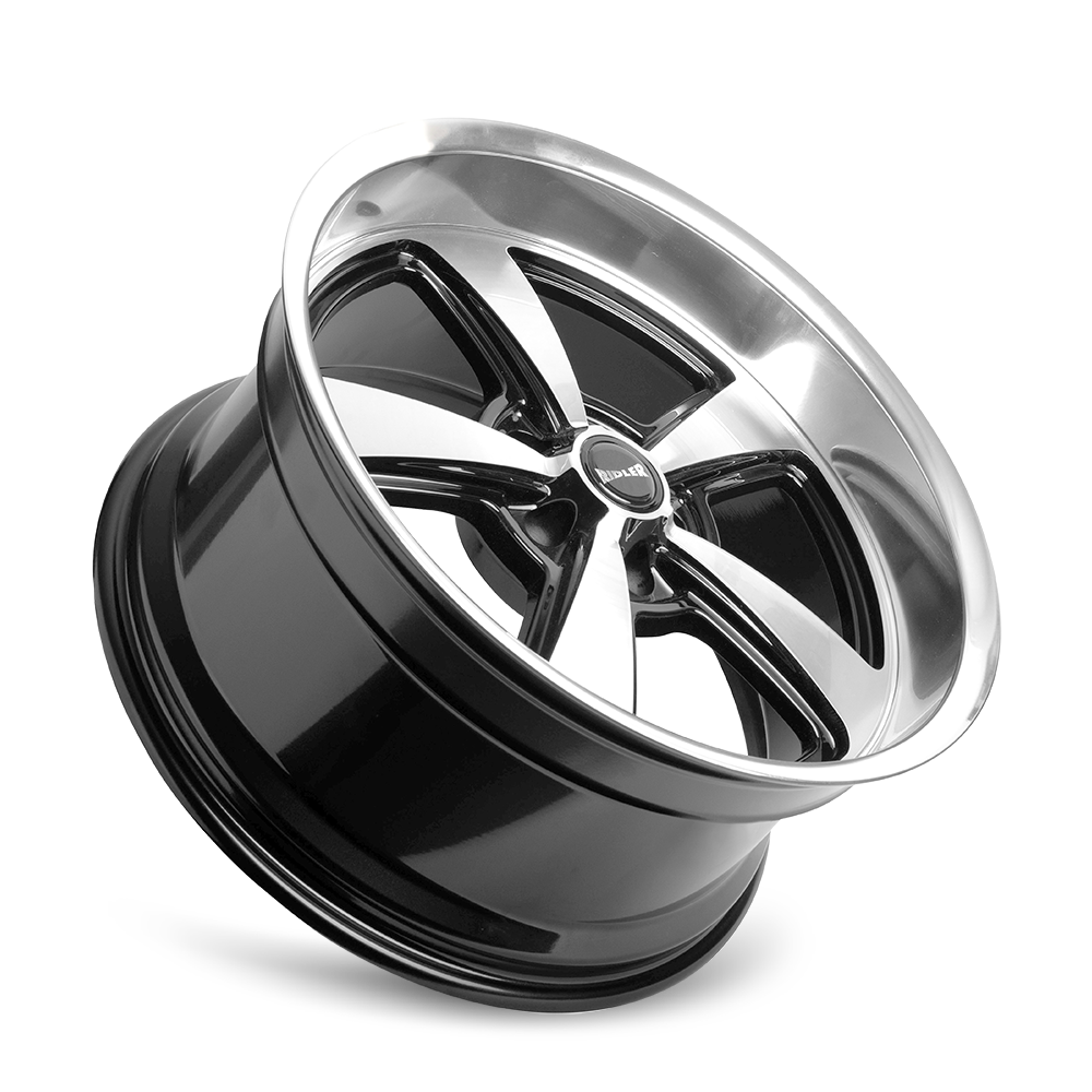 Ridler Wheels 652 18x8 5x139.7 0mm Gloss Black Milled with Diamond Cut Face and Lip Wheel 652-8885GBD